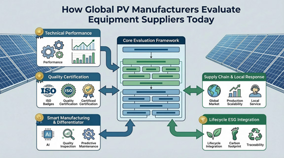 ¿Cómo evalúan hoy en día los fabricantes fotovoltaicos globales a los proveedores de equipos?